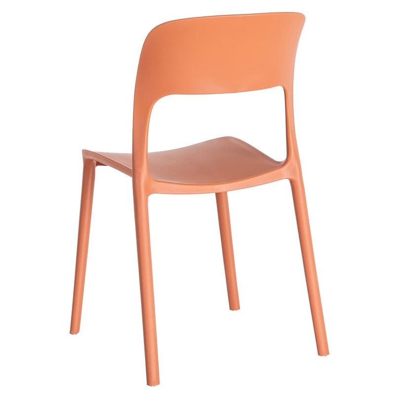 Lot de 4 Chaises de jardin design Polypropylène Rouge brique Montelia 