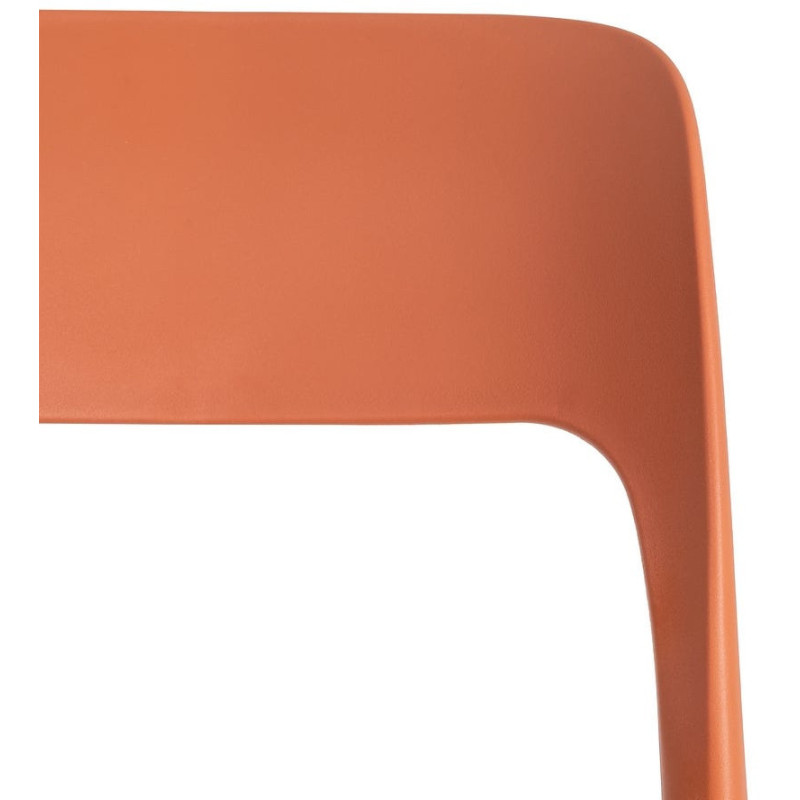 Lot de 4 Chaises de jardin design Polypropylène Rouge brique Montelia 