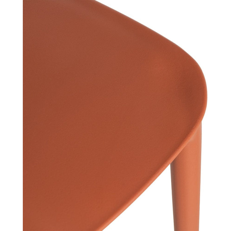 Lot de 4 Chaises de jardin design Polypropylène Rouge brique Montelia 