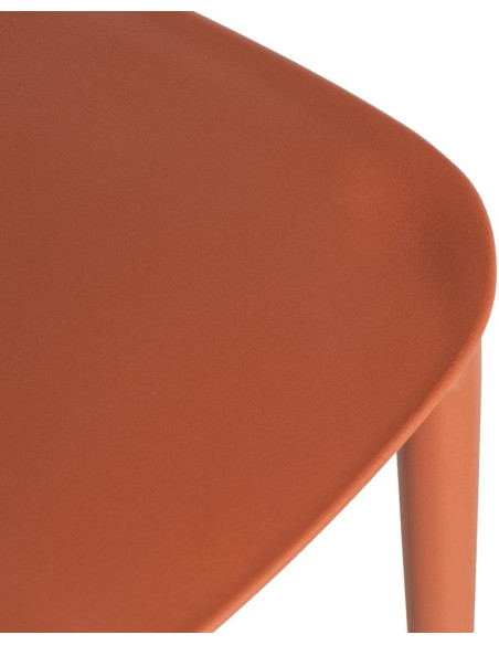 Lot de 4 Chaises de jardin design Polypropylène Rouge brique Montelia 