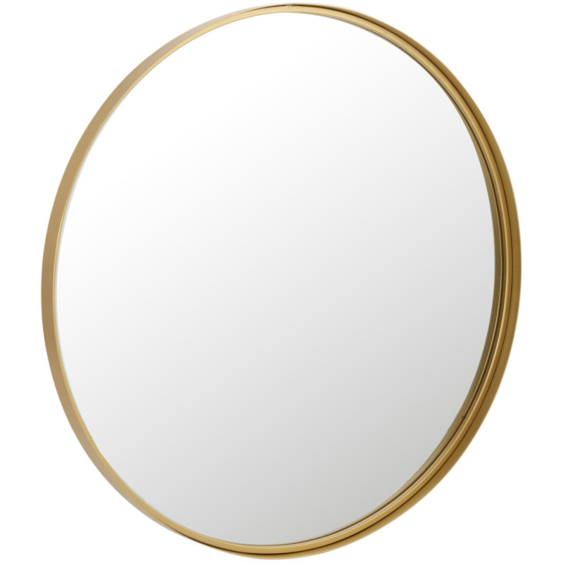 Miroir Mural Rond XL Elvis en Métal Doré Bord large - 1