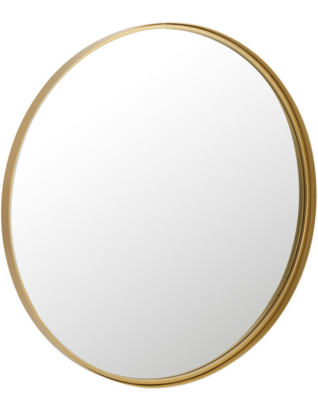 Miroir Mural Rond XL Elvis en Métal Doré Bord large - 1