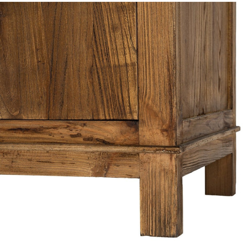 Grand Buffet Enfilade rustique chic Bas 6 portes 4 tiroirs Bois recyclé Marron Valdorio 