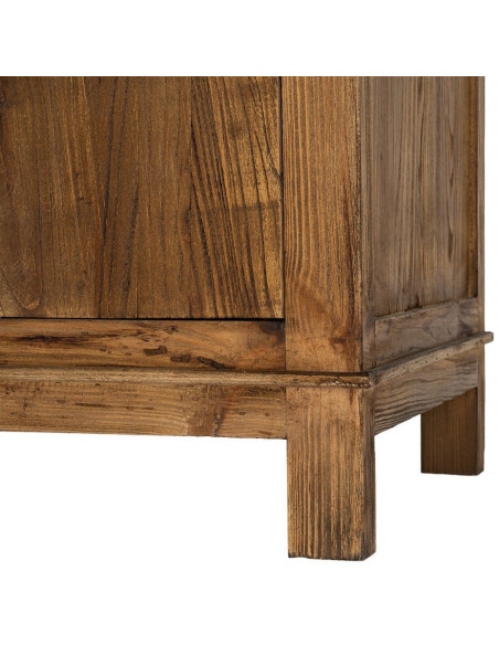 Grand Buffet Enfilade rustique chic Bas 6 portes 4 tiroirs Bois recyclé Marron Valdorio 