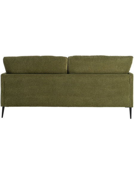 Canapé design moderne esprit seventies bouclette Droit 3 places 191 cm Tissu Vert Bois d'eucalyptus Neroko 