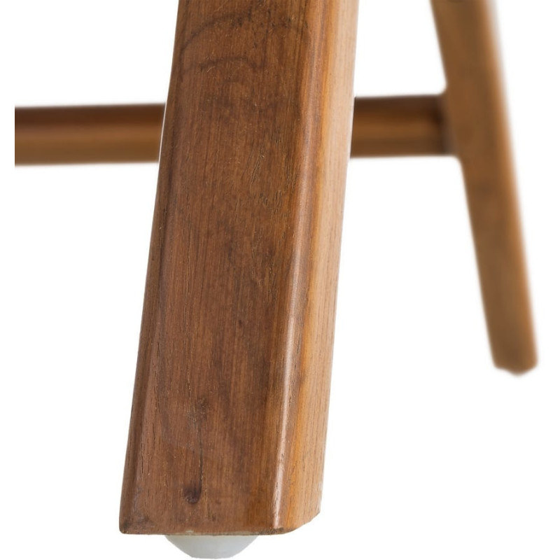 Fauteuil lounge ethnique chic Marron Bois de teck Noyan 