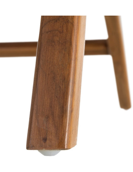 Fauteuil lounge ethnique chic Marron Bois de teck Noyan 