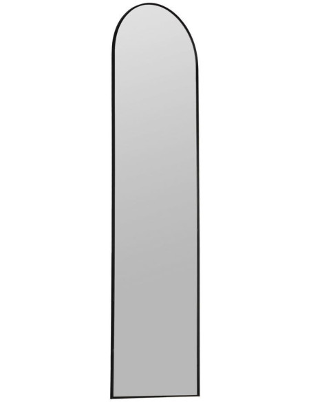 Grand Miroir mural XXL minimaliste chic Arche 45x155 Métal Noir Valossa 