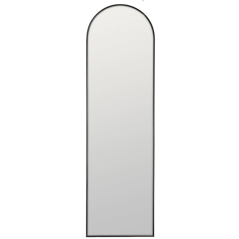 Grand Miroir mural XXL minimaliste chic Arche 45x155 Métal Noir Valossa 