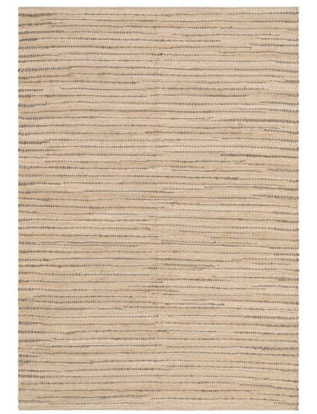 Grand Tapis XXL bohème Rectangulaire 200x300 Coton Naturel Beige Tissé Motif lignes Naviora