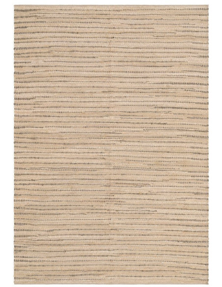 Grand Tapis XXL bohème Rectangulaire 200x300 Coton Naturel Beige Tissé Motif lignes Naviora
