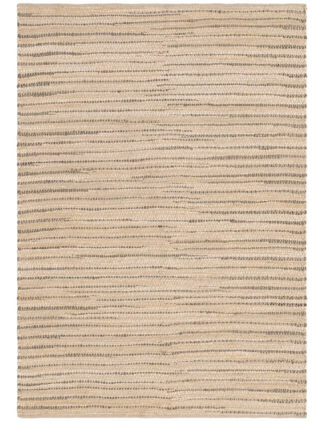 Grand Tapis bohème Rectangulaire 160x230 Coton Naturel Beige Tissé Motif lignes Naviora