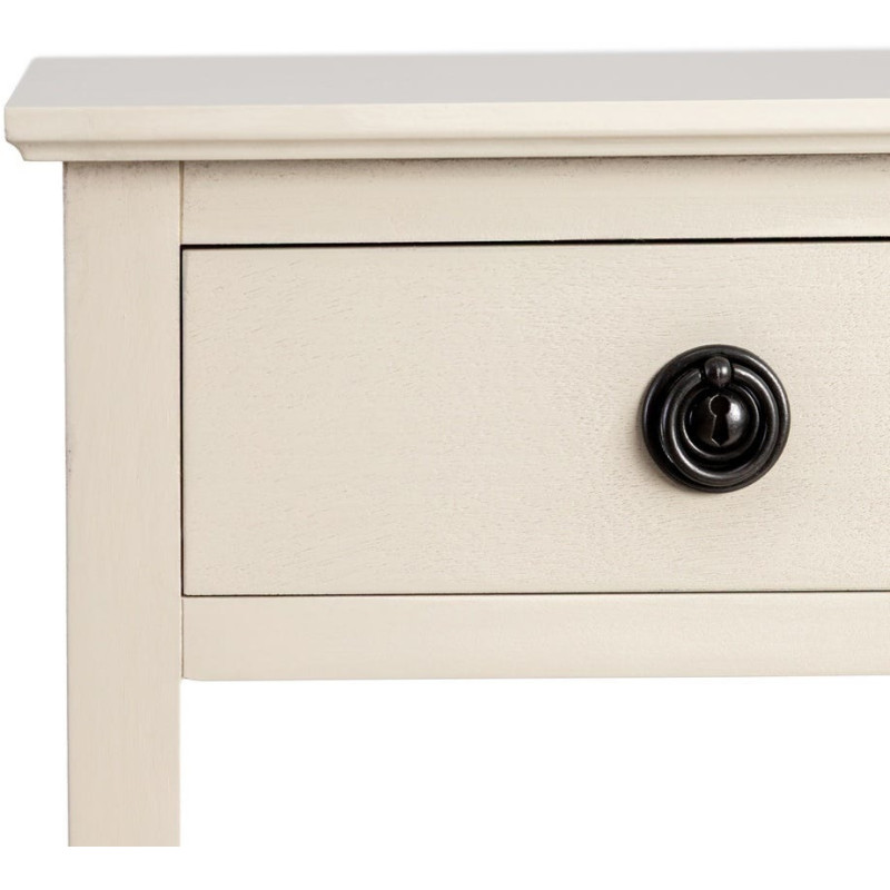 Table de chevet classique chic 1 tiroir 1 étagère Bois de pin Bois MDF Gris clair Montabel 