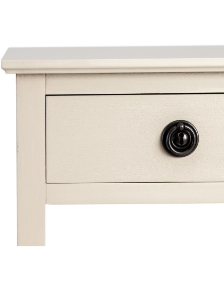 Table de chevet classique chic 1 tiroir 1 étagère Bois de pin Bois MDF Gris clair Montabel 