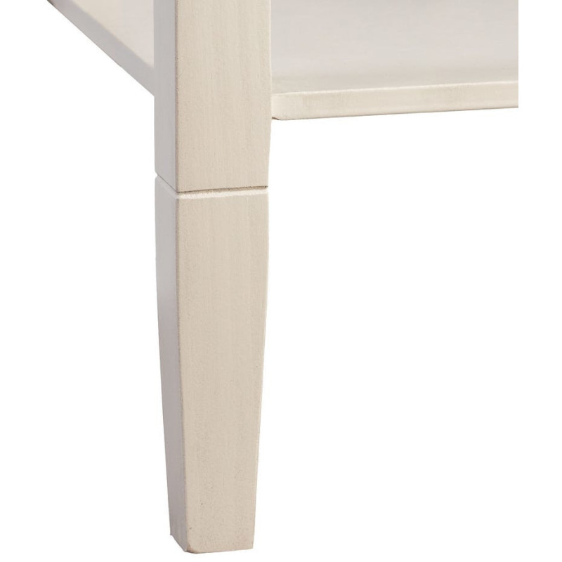 Table de chevet classique chic 1 tiroir 1 étagère Bois de pin Bois MDF Gris clair Montabel 