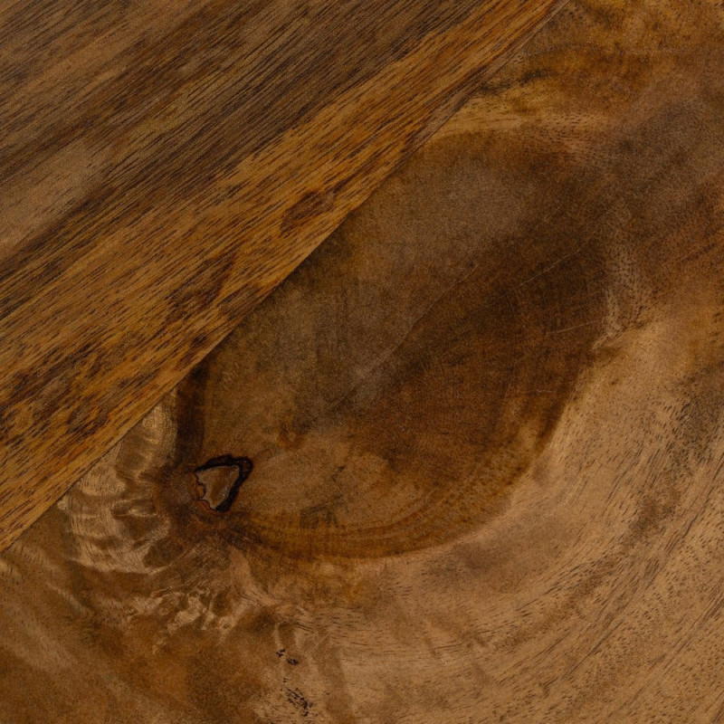 Grande Table basse design moderne Ronde 100 cm Bois de manguier Marron Zorvana 