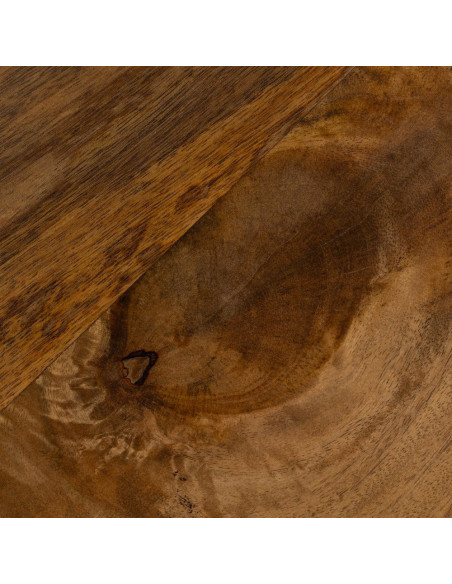 Grande Table basse design moderne Ronde 100 cm Bois de manguier Marron Zorvana 