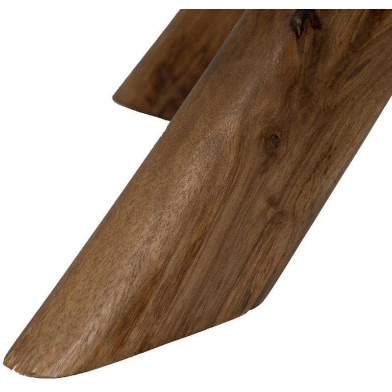 Grande Table basse design moderne Ronde 100 cm Bois de manguier Marron Zorvana 