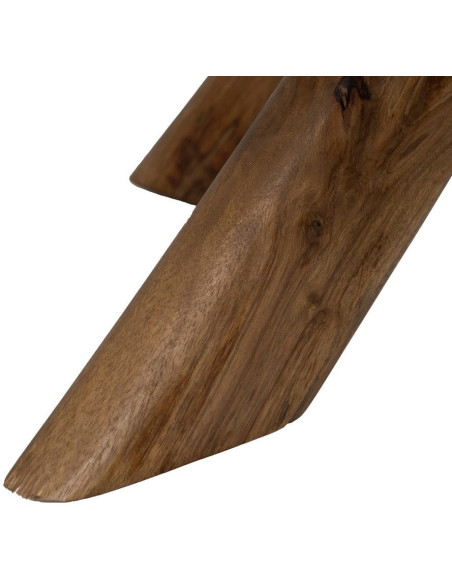 Grande Table basse design moderne Ronde 100 cm Bois de manguier Marron Zorvana 