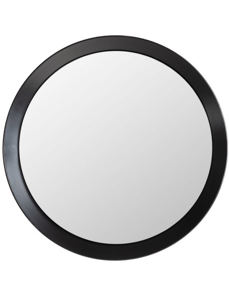 Lot de 3 Miroirs muraux minimalistes Rond Métal Noir Orvello 