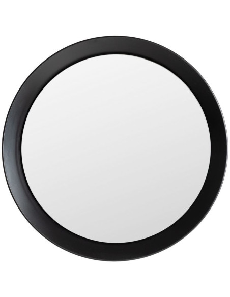 Lot de 3 Miroirs muraux minimalistes Rond Métal Noir Orvello 