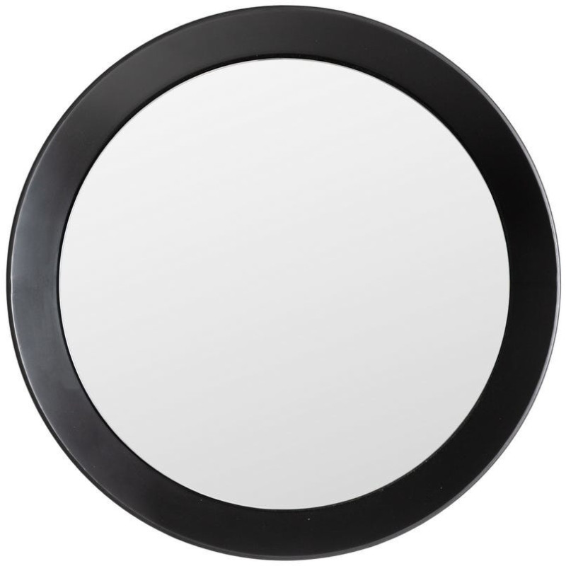 Lot de 3 Miroirs muraux minimalistes Rond Métal Noir Orvello 