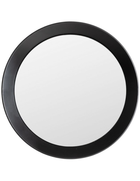 Lot de 3 Miroirs muraux minimalistes Rond Métal Noir Orvello 