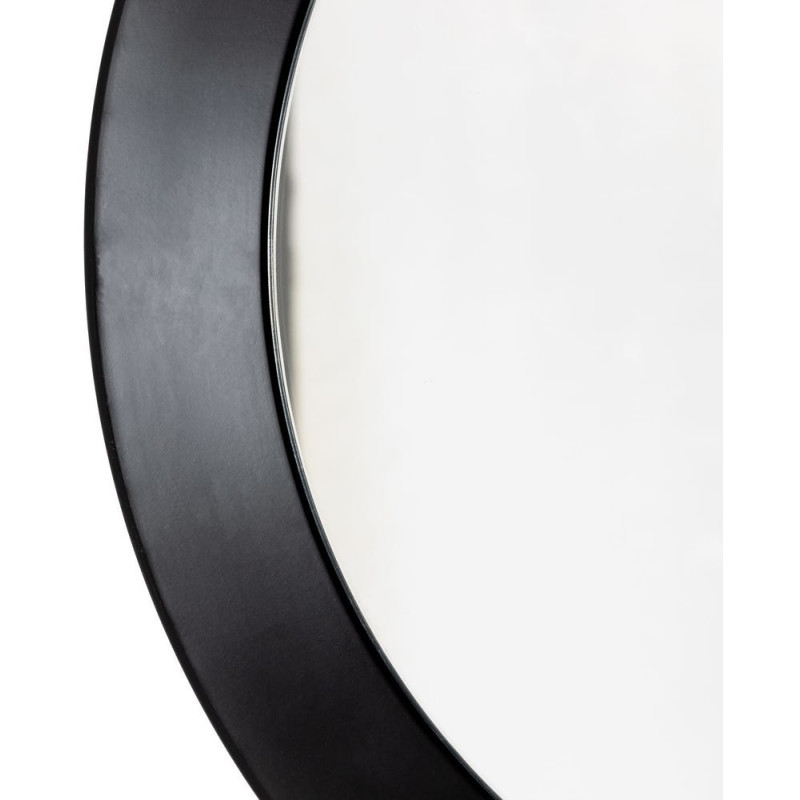 Lot de 3 Miroirs muraux minimalistes Rond Métal Noir Orvello 