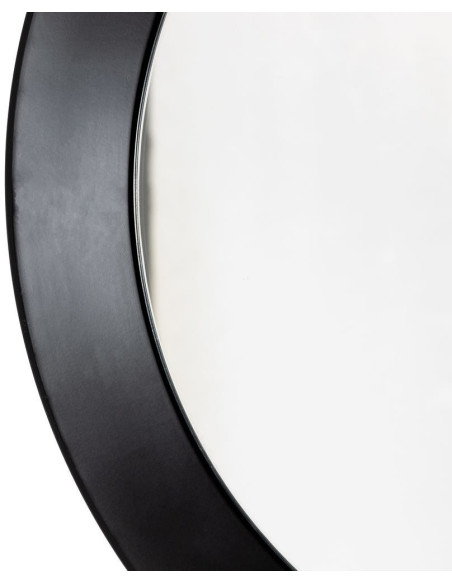 Lot de 3 Miroirs muraux minimalistes Rond Métal Noir Orvello 