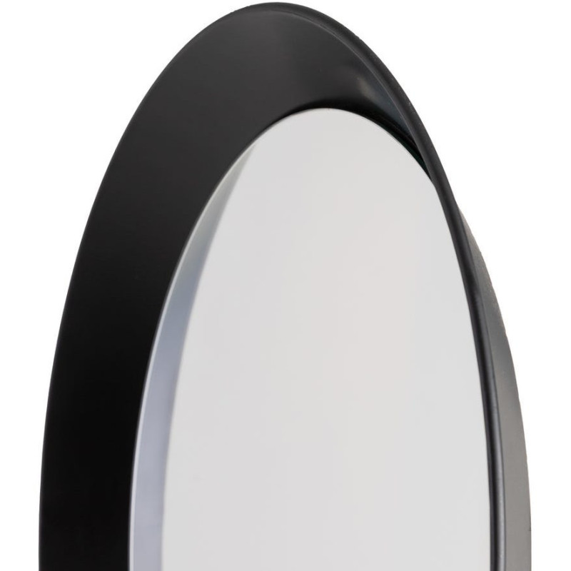 Lot de 3 Miroirs muraux minimalistes Rond Métal Noir Orvello 