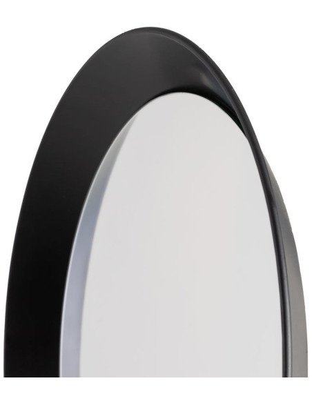 Lot de 3 Miroirs muraux minimalistes Rond Métal Noir Orvello 