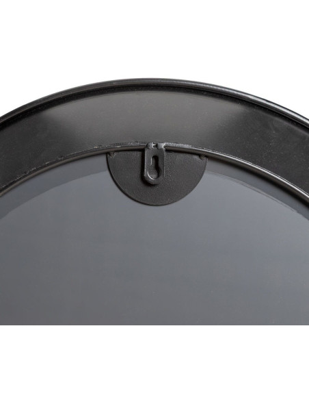 Lot de 3 Miroirs muraux minimalistes Rond Métal Noir Orvello 