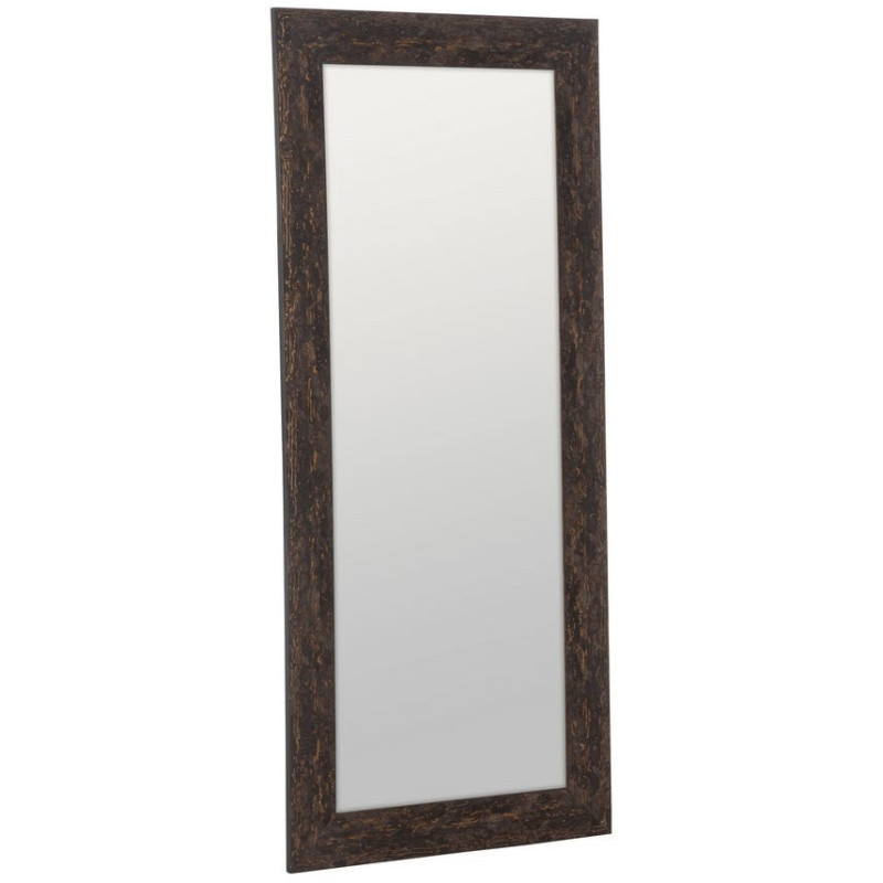 Grand Miroir XXL habilleur à poser industriel chic Rectangulaire 80x180 Bois de pin Marron Romaretto 