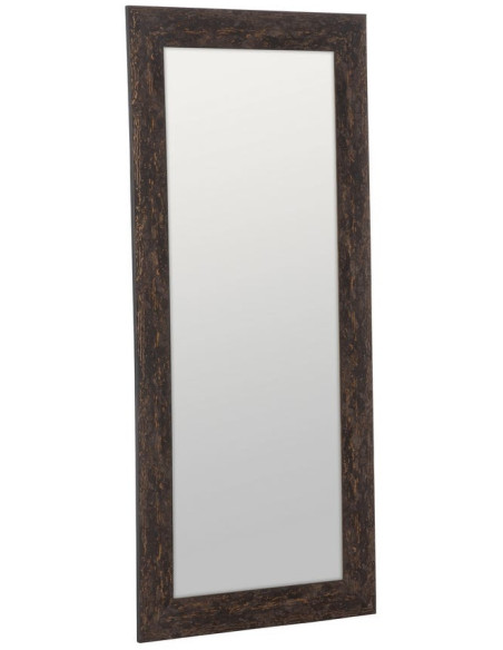Grand Miroir XXL habilleur à poser industriel chic Rectangulaire 80x180 Bois de pin Marron Romaretto 