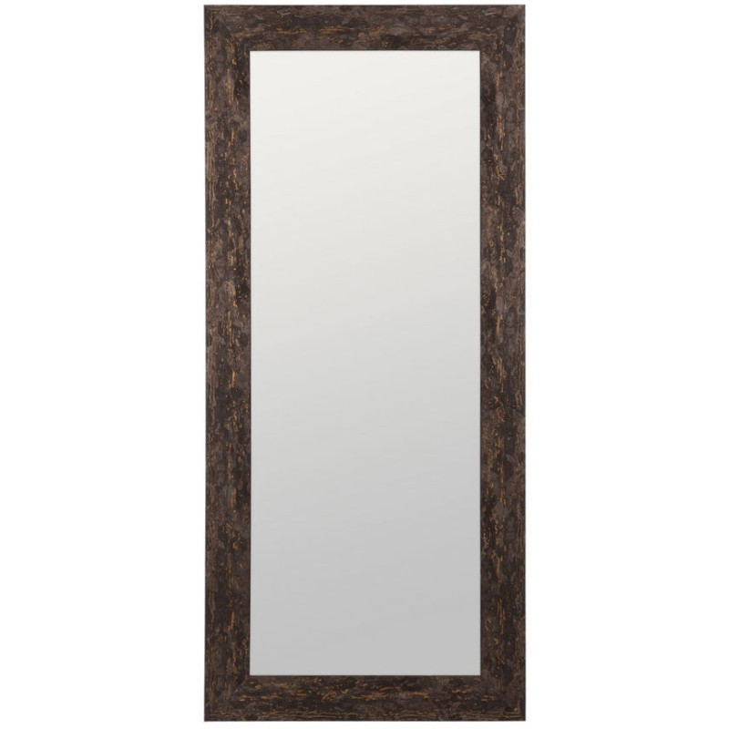 Grand Miroir XXL habilleur à poser industriel chic Rectangulaire 80x180 Bois de pin Marron Romaretto 