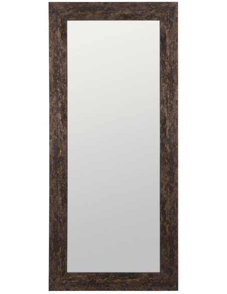 Grand Miroir XXL habilleur à poser industriel chic Rectangulaire 80x180 Bois de pin Marron Romaretto 