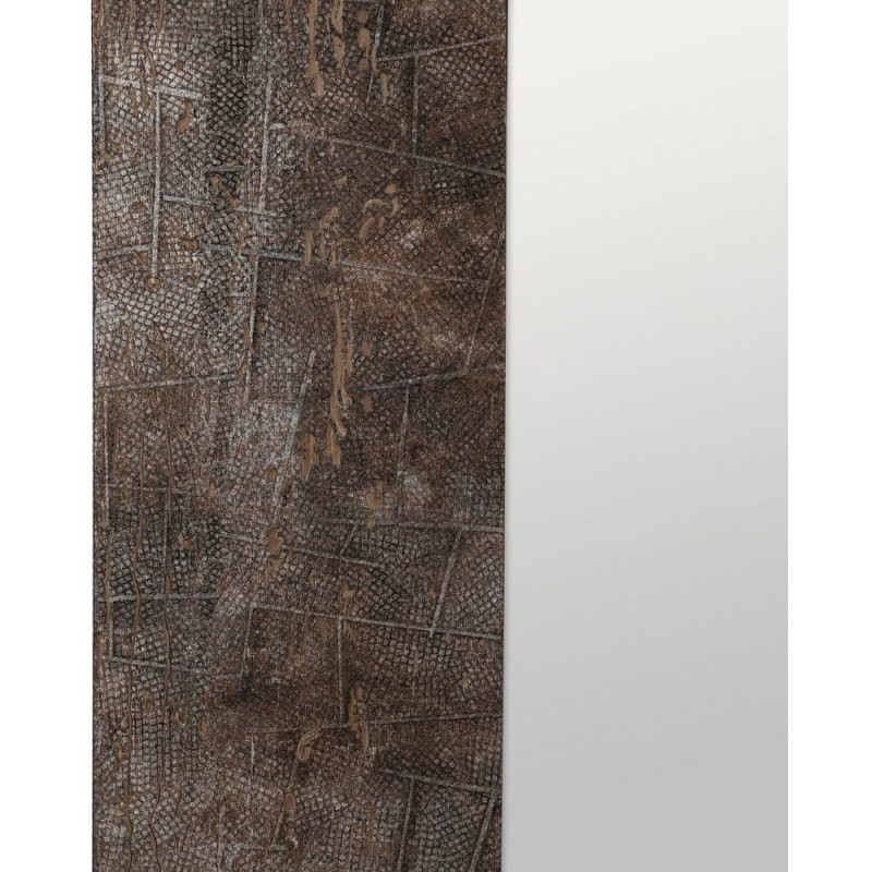 Grand Miroir XXL habilleur à poser industriel chic Rectangulaire 80x180 Bois de pin Marron Torvano 