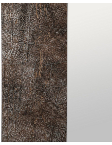 Grand Miroir XXL habilleur à poser industriel chic Rectangulaire 80x180 Bois de pin Marron Torvano 