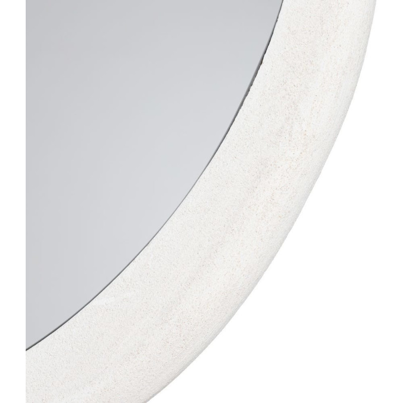 Miroir mural minimaliste chic Organique 80x77 Bois MDF Blanc Avilora 