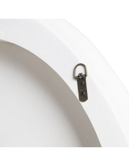 Miroir mural minimaliste chic Organique 80x77 Bois MDF Blanc Avilora 