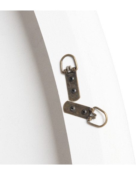 Grand Miroir mural minimaliste chic Organique 73x118 Bois MDF Blanc Avilora 