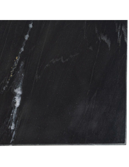 Grand Buffet Enfilade Japandi chic Bas 4 portes Marbre Noir Bois de manguier Naturel Natsuvik 