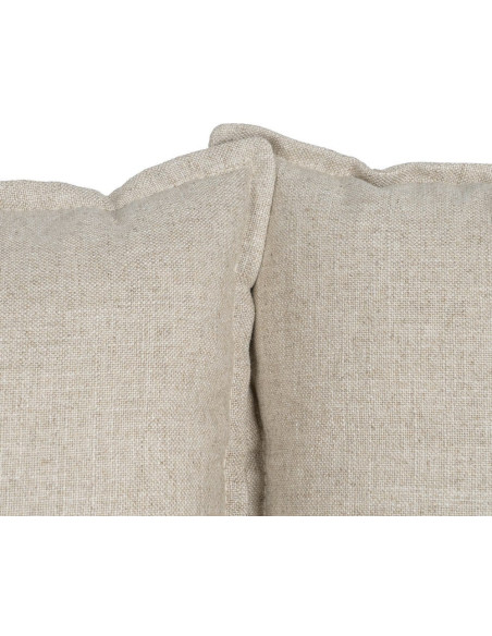 Grand Canapé moderne style Hamptons chic Droit 4 places 220 cm Tissu Beige naturel Bois de pin massif MDF Almareta 