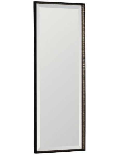 Grand miroir à poser moderne chic Rectangulaire 40x110 Bois d'ayous Argenté Noir Valdaro 