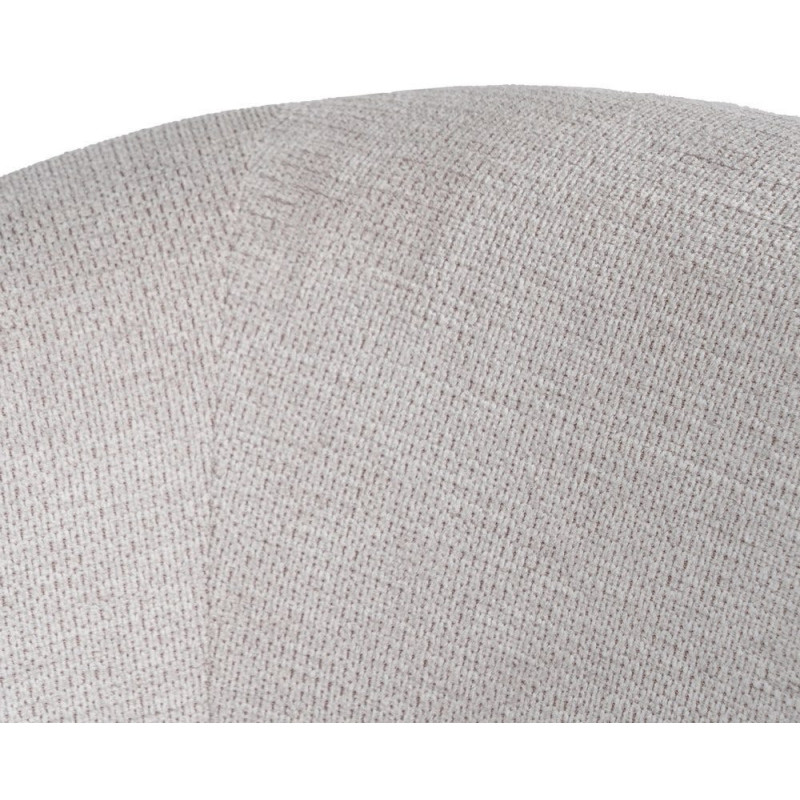 Fauteuil design organique moderne style années 70 revisité Tissu Beige Bois= Métal Solimio 