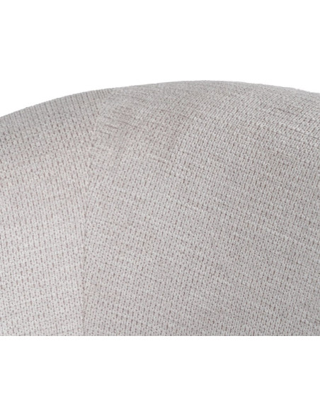 Fauteuil design organique moderne style années 70 revisité Tissu Beige Bois= Métal Solimio 