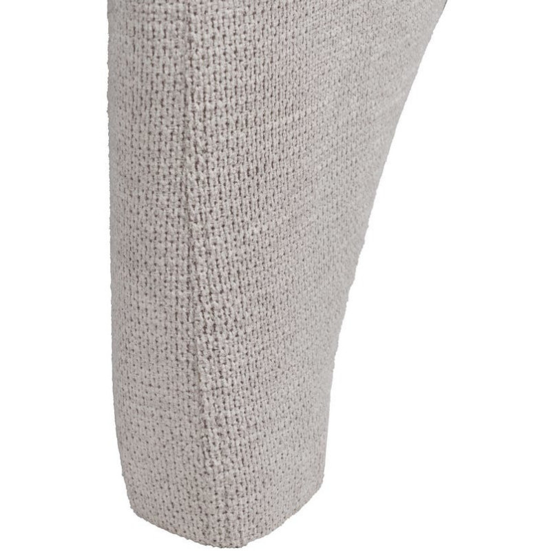 Fauteuil design organique moderne style années 70 revisité Tissu Beige Bois= Métal Solimio 