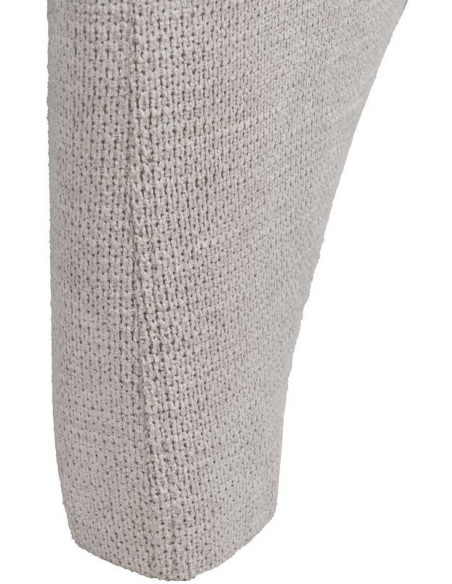 Fauteuil design organique moderne style années 70 revisité Tissu Beige Bois= Métal Solimio 