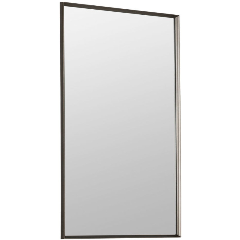 Miroir mural industriel chic Rectangulaire 60x90 Métal Gris acier Acero 