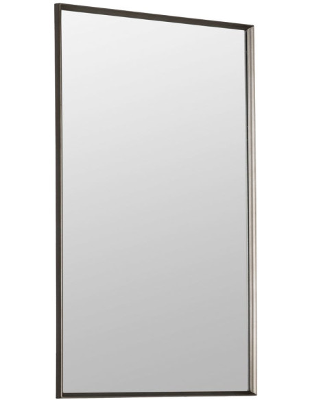 Miroir mural industriel chic Rectangulaire 60x90 Métal Gris acier Acero 